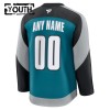 Barn Ishockey San Jose Sharks tröja med eget tryck Fanatics Premium 2025-26 Teal Tredje