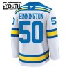 Barn Ishockey St. Louis Blues tröja Fanatics Premium Binnington Jordan 2025-26 Vit Borta