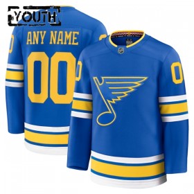 Barn Ishockey St. Louis Blues tröja med eget tryck Fanatics Premium 2025-26 Blå Hemma