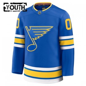 Barn Ishockey St. Louis Blues tröja med eget tryck Fanatics Premium 2025-26 Blå Hemma
