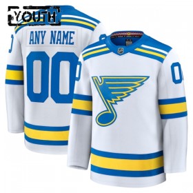 Barn Ishockey St. Louis Blues tröja med eget tryck Fanatics Premium 2025-26 Vit Borta