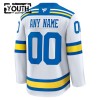 Barn Ishockey St. Louis Blues tröja med eget tryck Fanatics Premium 2025-26 Vit Borta