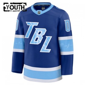 Barn Ishockey Tampa Bay Lightning tröja med eget tryck Fanatics NHL Stadium Series Premium 2025-26 Blå