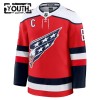 Barn Ishockey Washington Capitals tröja Fanatics Premium Alex Ovechkin 2025-26 Röd Tredje