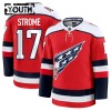 Barn Ishockey Washington Capitals tröja Fanatics Premium Dylan Strome 2025-26 Röd Tredje
