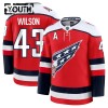 Barn Ishockey Washington Capitals tröja Fanatics Premium Tom Wilson 2025-26 Röd Tredje