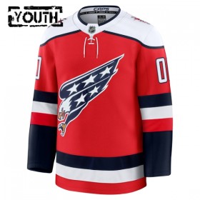 Barn Ishockey Washington Capitals tröja med eget tryck Fanatics Premium 2025-26 Röd Tredje