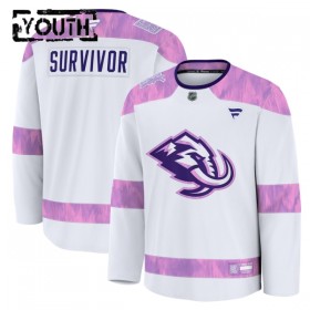 Barn tröja med eget tryck Utah Hockey Club Fanatics Hockey Fights Cancer Practice Vit