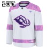 Barn tröja med eget tryck Utah Hockey Club Fanatics Hockey Fights Cancer Practice Vit