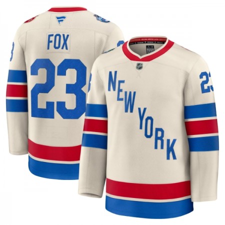 Män Ishockey New York Rangers tröja Fanatics Premium Adam Fox 2025-26 Vit Winter Classic