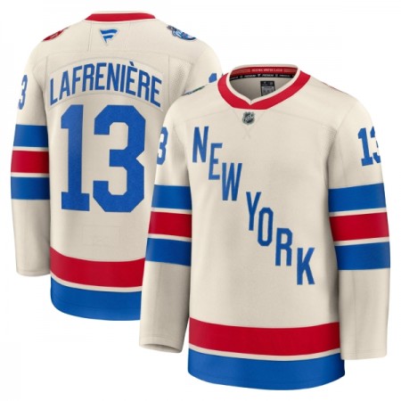Män Ishockey New York Rangers tröja Fanatics Premium Alexis Lafreniere 2025-26 Vit Winter Classic