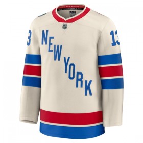 Män Ishockey New York Rangers tröja Fanatics Premium Alexis Lafreniere 2025-26 Vit Winter Classic