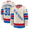 Män Ishockey New York Rangers tröja Fanatics Premium Igor Shesterkin 2025-26 Vit Winter Classic