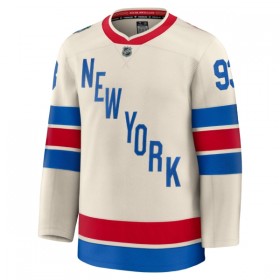 Män Ishockey New York Rangers tröja Fanatics Premium Mika Zibanejad 2025-26 Vit Winter Classic
