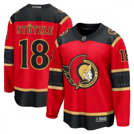 Män Ishockey Ottawa Senators tröja Fanatics Premium Tim Stutzle 2025-26 Röd Tredje