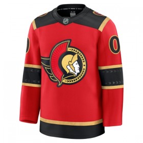 Män Ishockey Ottawa Senators tröja med eget tryck Fanatics Premium 2025-26 Röd Tredje