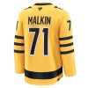 Män Ishockey Pittsburgh Penguins tröja Fanatics Premium Evgeni Malkin 2025-26 Gold Tredje