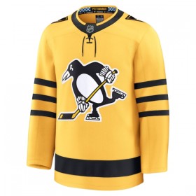 Män Ishockey Pittsburgh Penguins tröja med eget tryck Fanatics Premium 2025-26 Gold Tredje