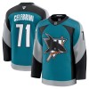Män Ishockey San Jose Sharks tröja Fanatics Premium Macklin Celebrini 2025-26 Teal Tredje