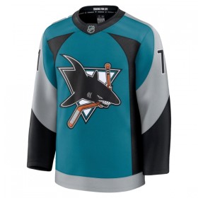 Män Ishockey San Jose Sharks tröja Fanatics Premium Macklin Celebrini 2025-26 Teal Tredje