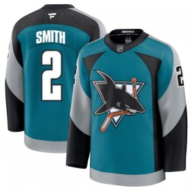 Män Ishockey San Jose Sharks tröja Fanatics Premium Will Smith 2025-26 Teal Tredje