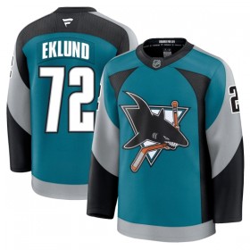 Män Ishockey San Jose Sharks tröja Fanatics Premium William Eklund 2025-26 Teal Tredje