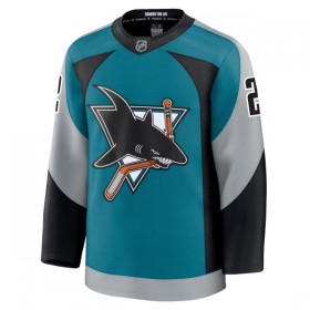 Män Ishockey San Jose Sharks tröja Fanatics Premium William Eklund 2025-26 Teal Tredje