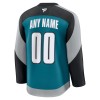 Män Ishockey San Jose Sharks tröja med eget tryck Fanatics Premium 2025-26 Teal Tredje