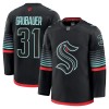 Män Ishockey Seattle Kraken tröja Fanatics Premium Philipp Grubauer 2025-26 Svart Tredje