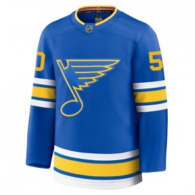 Män Ishockey St. Louis Blues tröja Fanatics Premium Binnington Jordan 2025-26 Blå Hemma