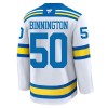 Män Ishockey St. Louis Blues tröja Fanatics Premium Binnington Jordan 2025-26 Vit Borta