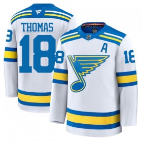 Män Ishockey St. Louis Blues tröja Fanatics Premium Robert Thomas 2025-26 Vit Borta