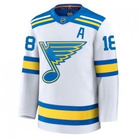 Män Ishockey St. Louis Blues tröja Fanatics Premium Robert Thomas 2025-26 Vit Borta