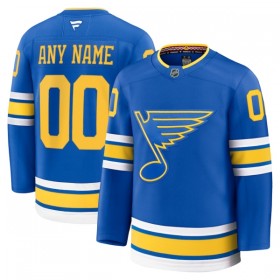 Män Ishockey St. Louis Blues tröja med eget tryck Fanatics Premium 2025-26 Blå Hemma