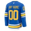 Män Ishockey St. Louis Blues tröja med eget tryck Fanatics Premium 2025-26 Blå Hemma