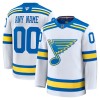 Män Ishockey St. Louis Blues tröja med eget tryck Fanatics Premium 2025-26 Vit Borta