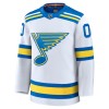Män Ishockey St. Louis Blues tröja med eget tryck Fanatics Premium 2025-26 Vit Borta