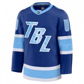 Män Ishockey Tampa Bay Lightning tröja med eget tryck Fanatics NHL Stadium Series Premium 2025-26 Blå