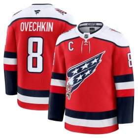 Män Ishockey Washington Capitals tröja Fanatics Premium Alex Ovechkin 2025-26 Röd Tredje