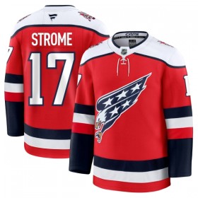 Män Ishockey Washington Capitals tröja Fanatics Premium Dylan Strome 2025-26 Röd Tredje