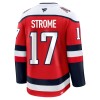 Män Ishockey Washington Capitals tröja Fanatics Premium Dylan Strome 2025-26 Röd Tredje