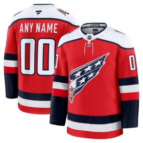 Män Ishockey Washington Capitals tröja med eget tryck Fanatics Premium 2025-26 Röd Tredje