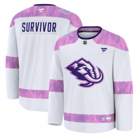 Män tröja med eget tryck Utah Hockey Club Fanatics Hockey Fights Cancer Practice Vit