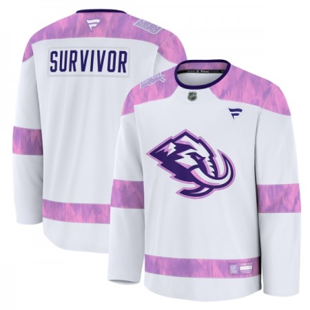 Män tröja med eget tryck Utah Hockey Club Fanatics Hockey Fights Cancer Practice Vit