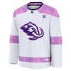 Män tröja med eget tryck Utah Hockey Club Fanatics Hockey Fights Cancer Practice Vit
