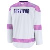 Män tröja med eget tryck Utah Hockey Club Fanatics Hockey Fights Cancer Practice Vit