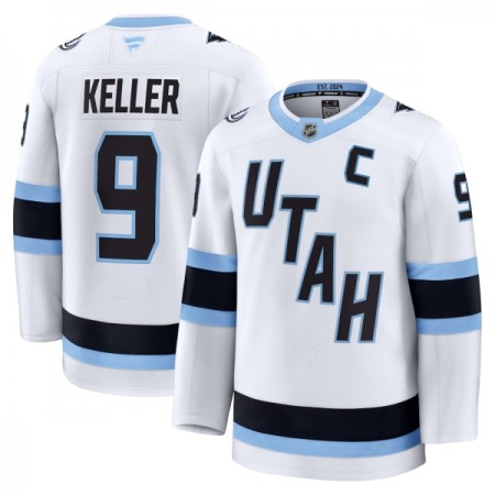 Män tröja Utah Hockey Club Fanatics Premium Clayton Keller Vit Borta