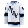 Män tröja Utah Hockey Club Fanatics Premium Logan Cooley Vit Borta